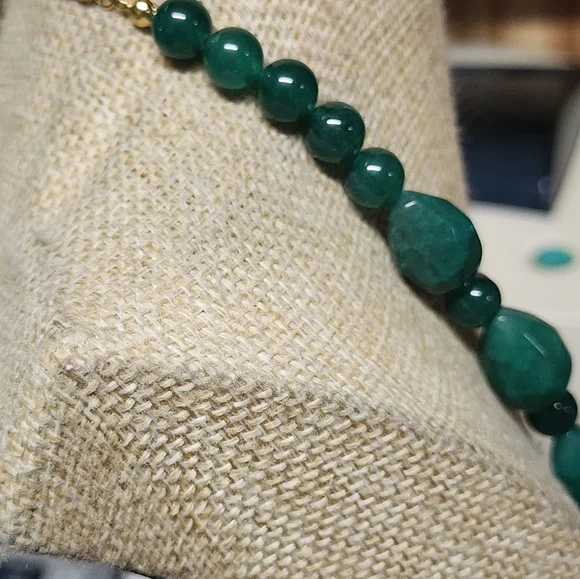 Teardrops of Jealousy 18-inch Emerald Green Necklace Artisan Aprilsplace - Picture 9 of 12